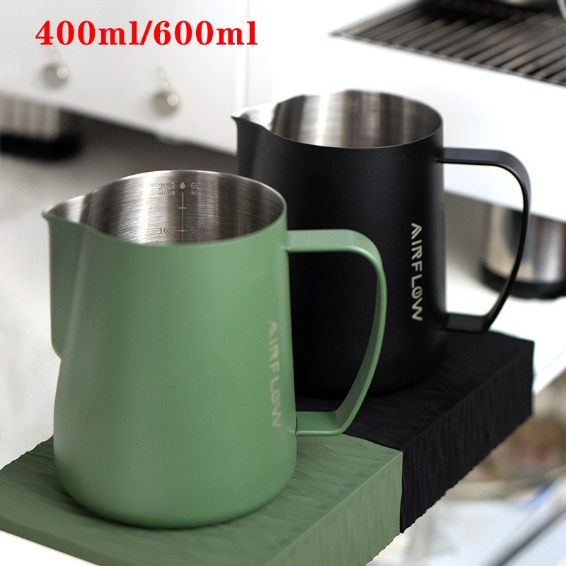 Milk Steaming Pitcher - 400ml/600ml Stainless Steel Coffee Latte Art