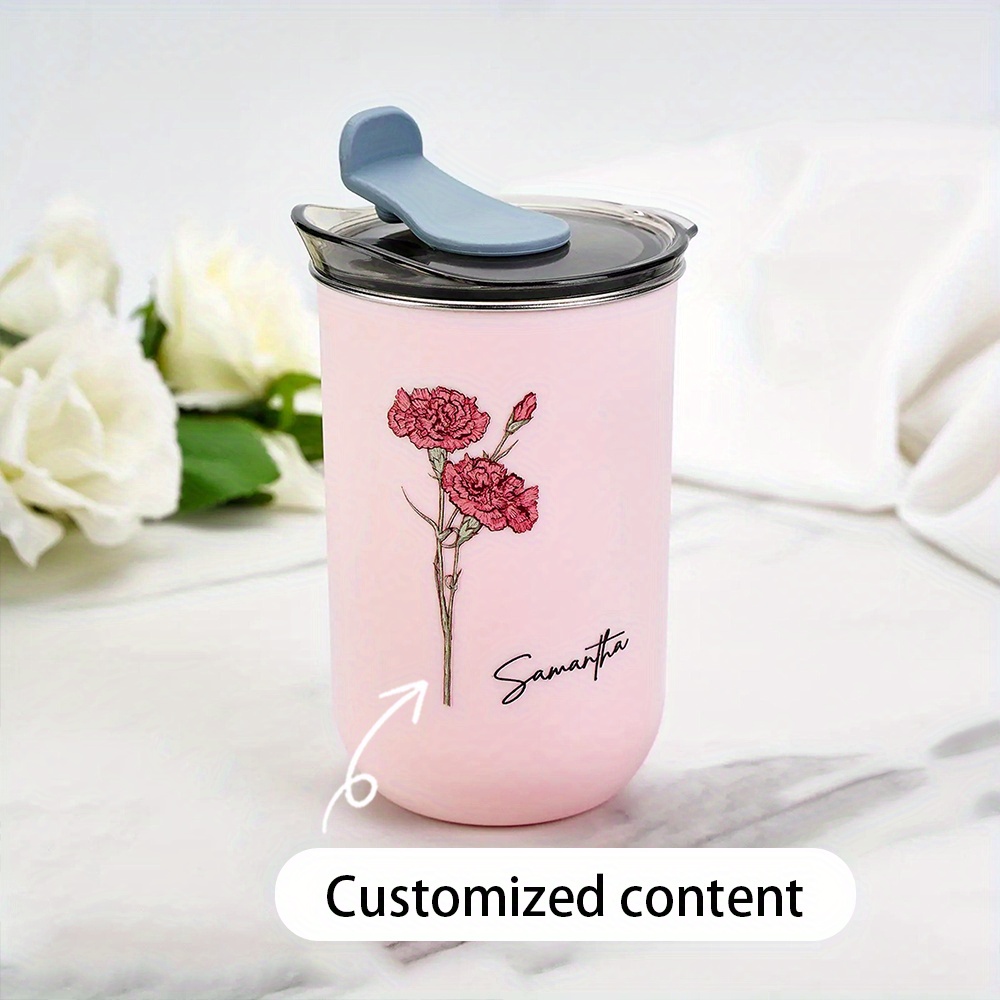 Coffee Equipment For Camping - Personalized Birth Flower Coffee Tumbler, Custom