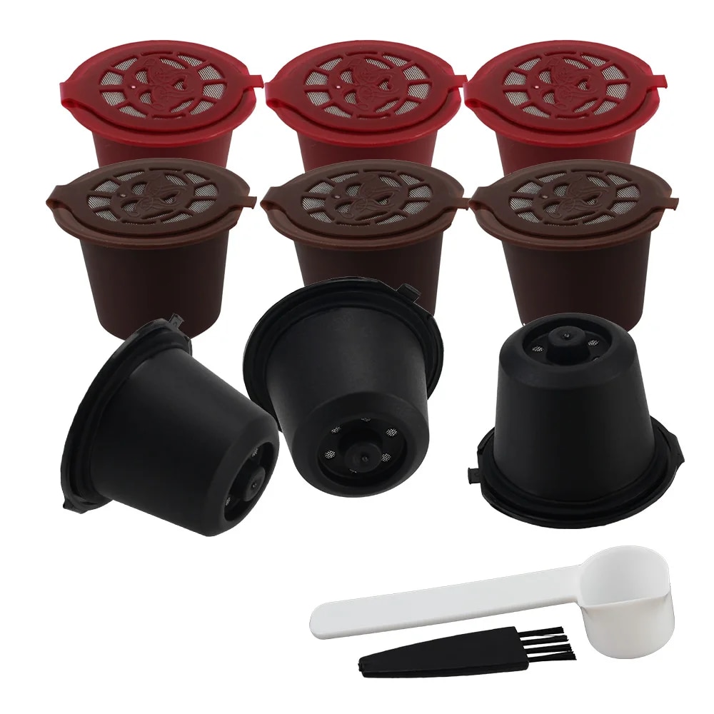 Coffee Equipment Set - 4 Pieces Reusable Coffee Capsules Cup