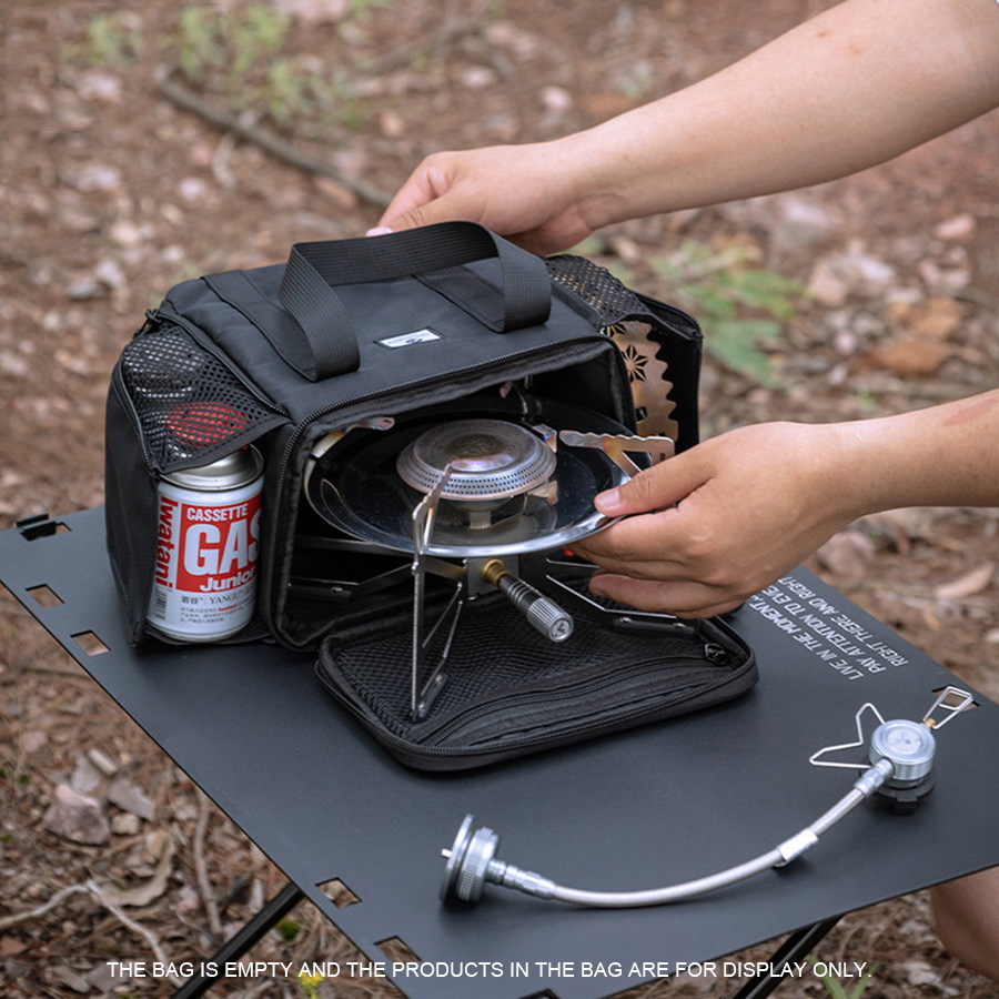 Coffee Equipment For Camping - Small Cassette Stove Gas Tank Bag