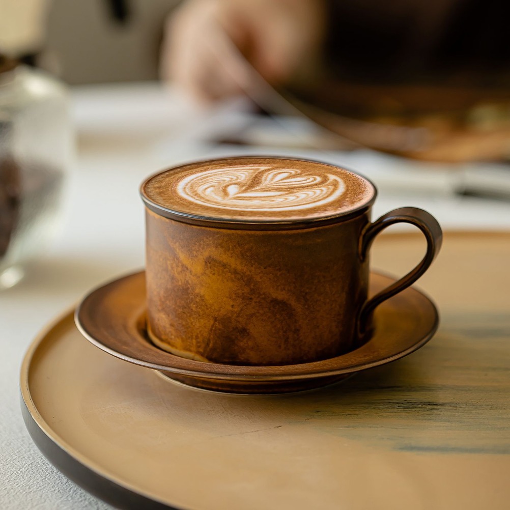 Coffee Equipment Set - Japanese Retro Coffee Cup and Plate