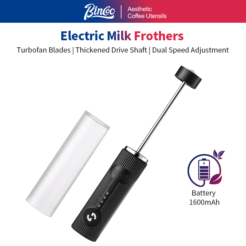 Milk Steaming Pitcher - BINCOO Electric Coffee Frother USB Rechargeable