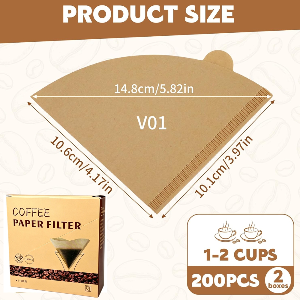 Coffee Filters 200 Count Cone  - Coffee Equipment Cleaner recension och pris
