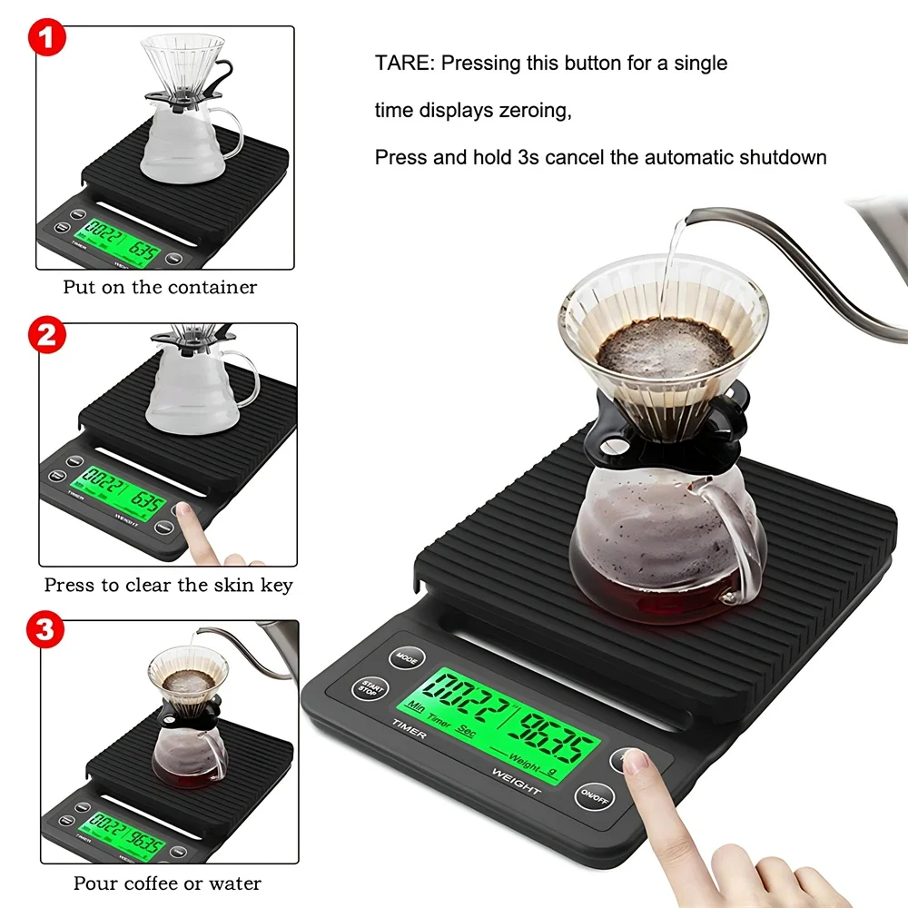 5/3kg LCD Electronic Drip Coff - Scale Drip Timer recension och pris