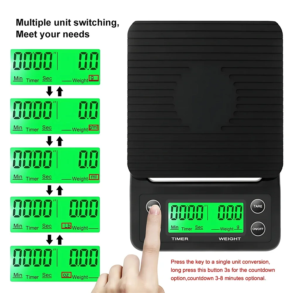 5/3kg LCD Electronic Drip Coff - Scale Drip Timer recension och pris
