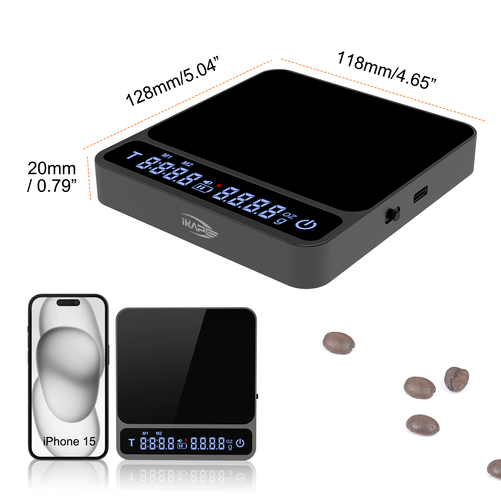IKAPE Coffee Scale V2, Premium - Scale Drip Timer recension och pris