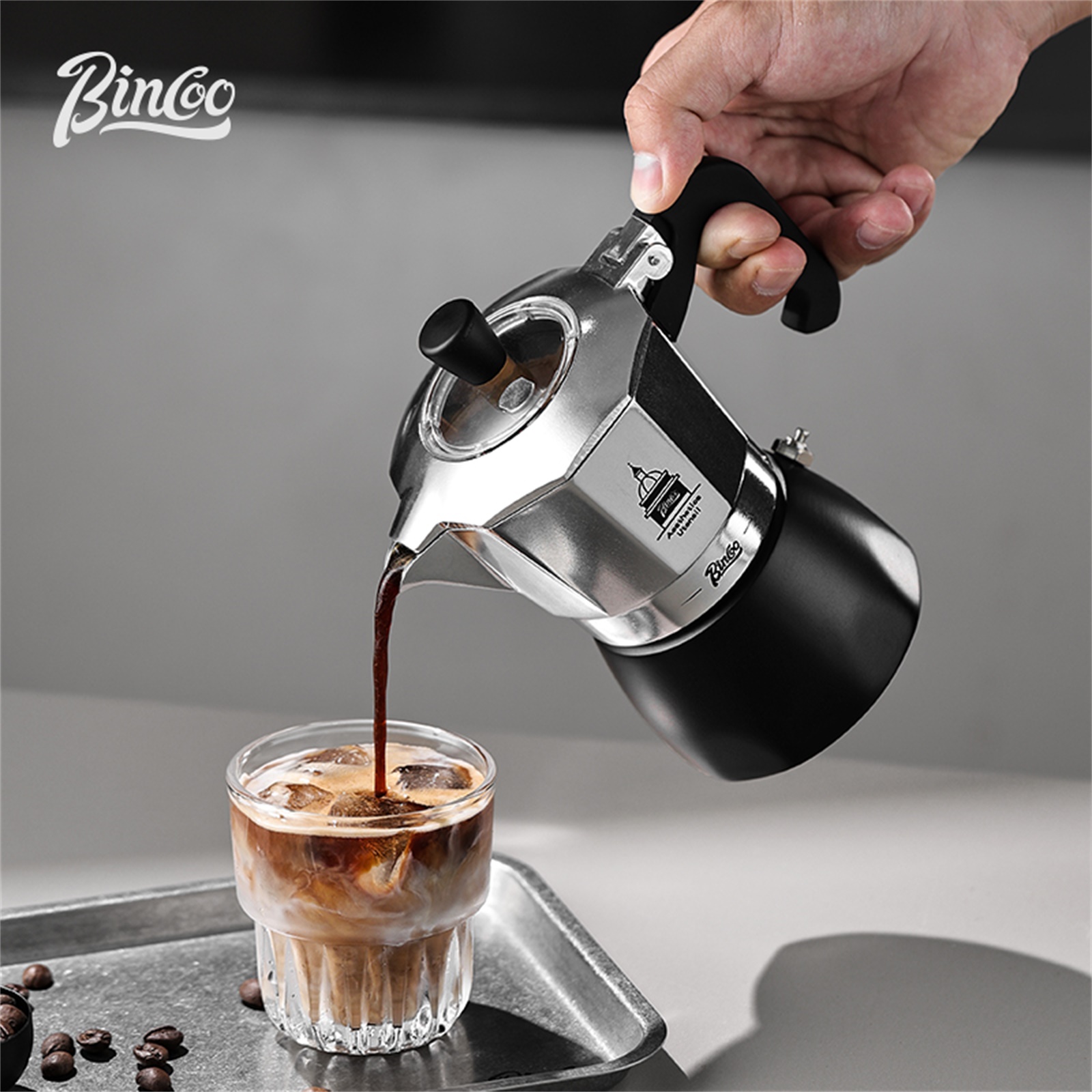 BINCOO Double Valve Moka Pot，E - Coffee Equipment Set recension och pris