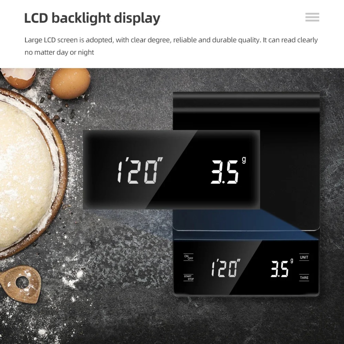 Digital Coffee Scale 3kg 0.1g  - Scale Drip Timer recension och pris