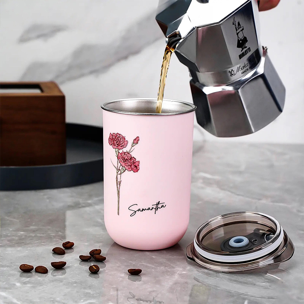 Personalized Birth Flower Coff - Coffee Equipment For Camping recension och pris