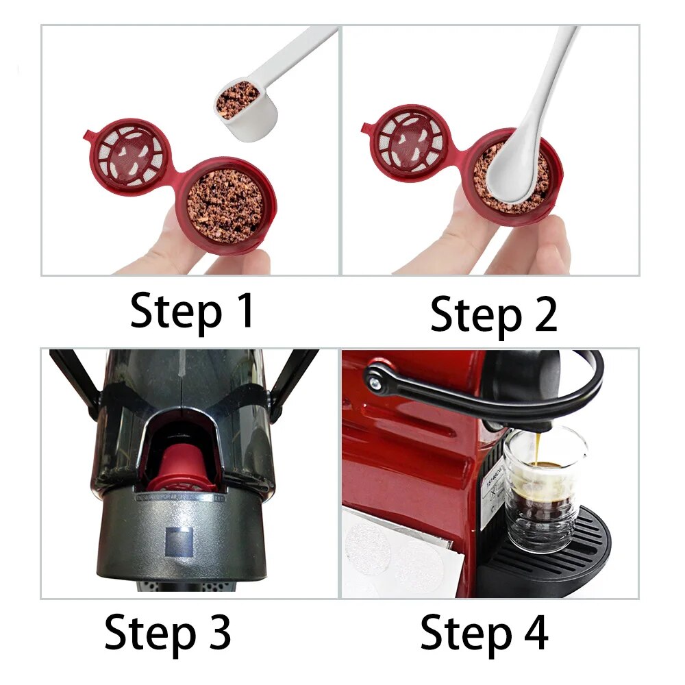 4 Pieces Reusable Coffee Capsu - Coffee Equipment Set recension och pris