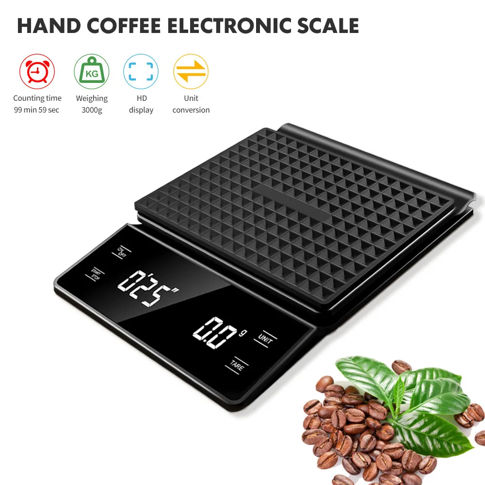 3kg/0.1g Coffee Scale with Tim - Scale Drip Timer recension och pris